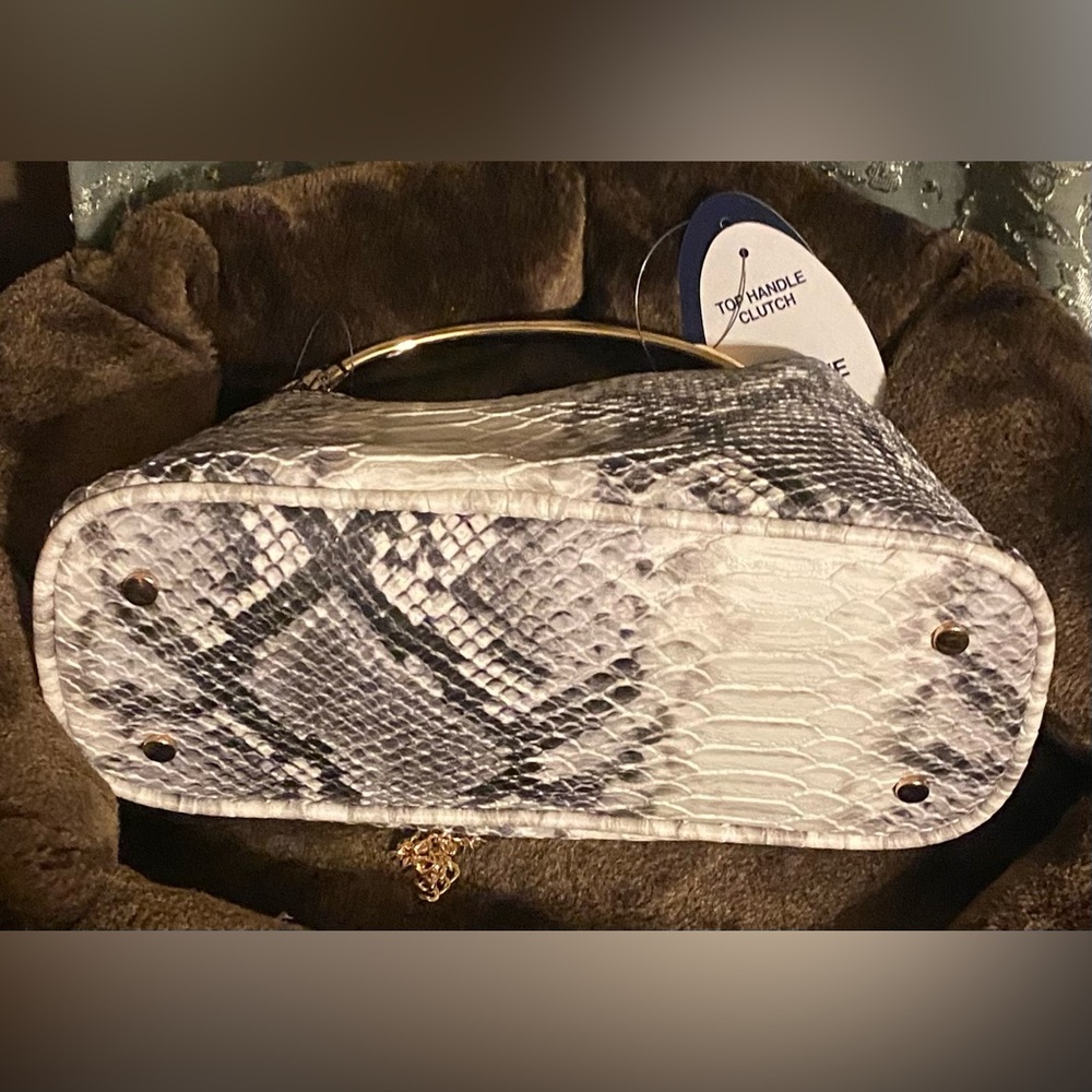 SCOOP Python Pattern Faux Leather Clutch Bag - Picture 4 of 6